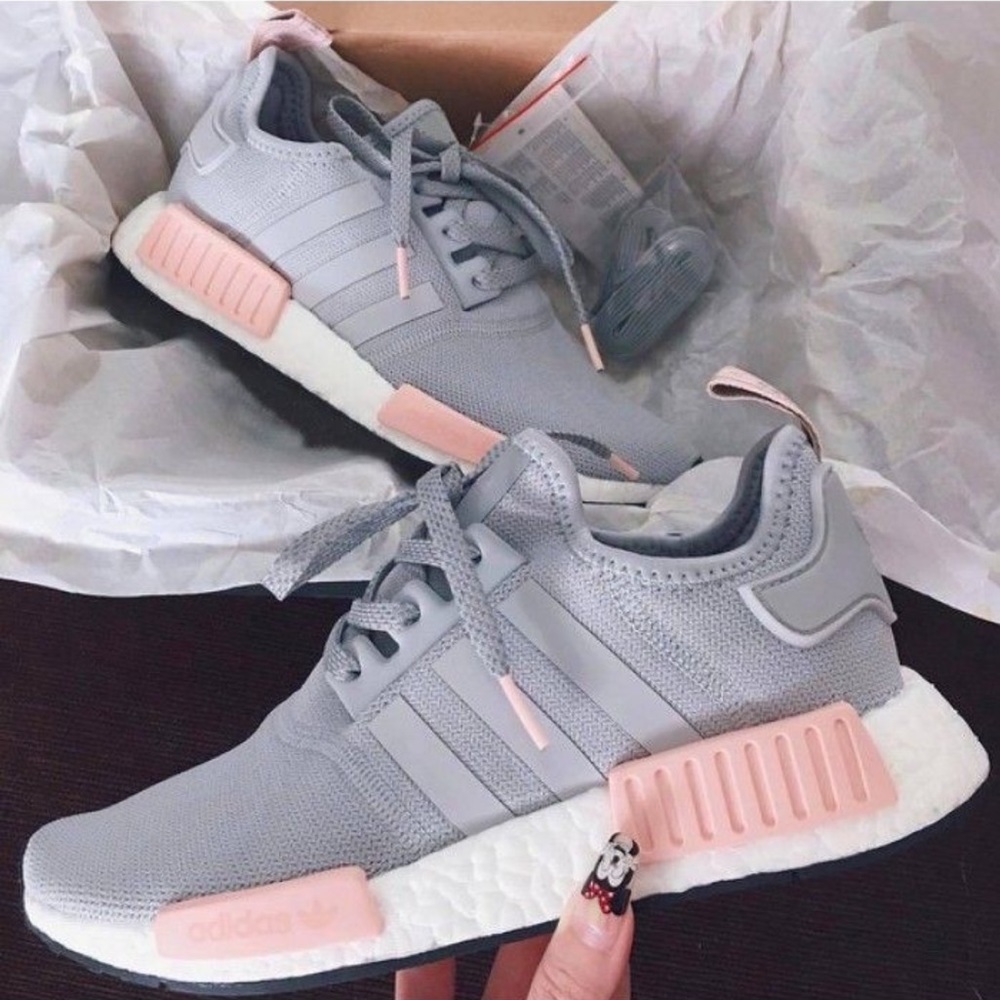 adidas Gray and Pink Women's Sneakers